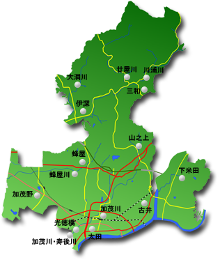 美濃加茂市　雨量マップ
