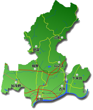 美濃加茂市　雨量マップ